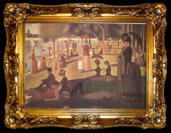 framed  Georges Seurat Sunday Afternoon on the island of the Grande Jatte (nn03), ta009-2